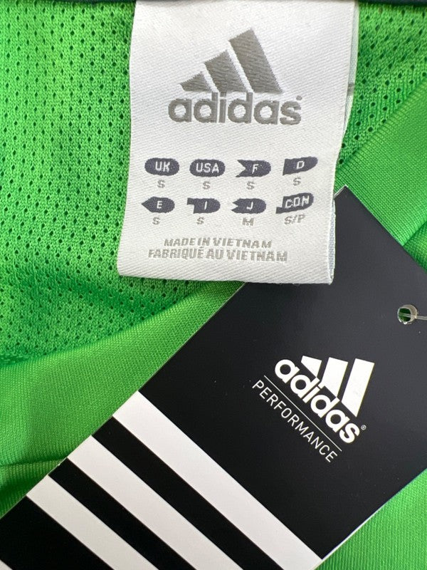 Adidas Men's Green/White Short Sleeve Athletic Performance Shirt - S image 3