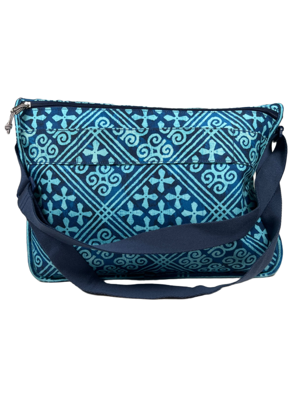 Vera Bradley Women's Blue Cuban Tiles Laptop Messenger Bag image 2