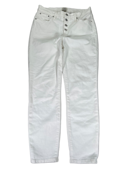 J.Crew Women's White 9in High Rise Toothpick Denim Jeans - 29