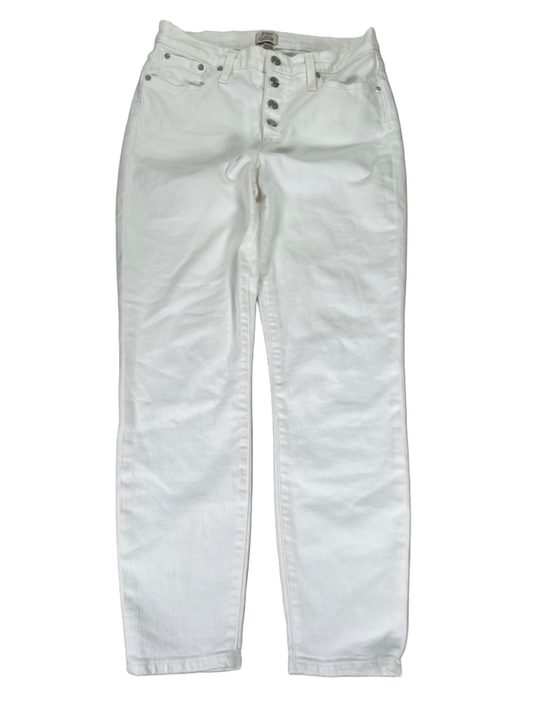 J.Crew Women's White 9in High Rise Toothpick Denim Jeans - 29