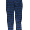 Chico's Women's Blue/Black Striped Athletic Leggings - 1/US 8
