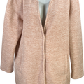 Vero Moda Women’s Pink Long Sleeve Snap Close Sweater Jacket - L
