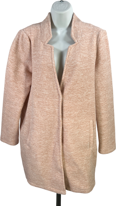 Vero Moda Women’s Pink Long Sleeve Snap Close Sweater Jacket - L