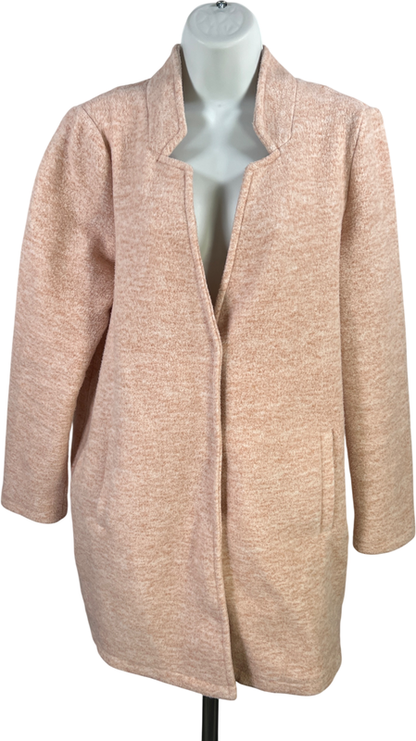 Vero Moda Women’s Pink Long Sleeve Snap Close Sweater Jacket - L