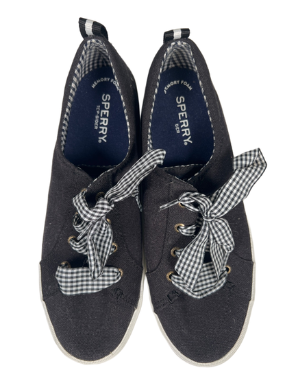 Sperry Women's Black/White Gingham Crest Vibe Top-Sider Lace Up Sneakers - 8.5 image 3
