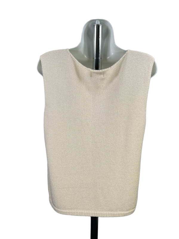 Chico's Women's Beige Design Sleeveless Knit Vest Top - 3/US XL image 2
