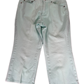 Coldwater Creek Women's Light Blue Denim Capri Pants - 10 Petite