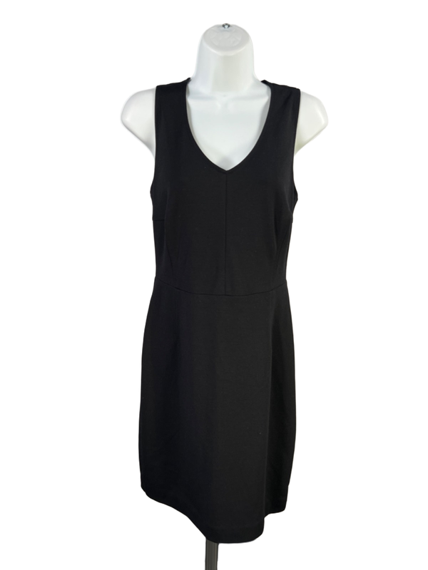 Banana Republic Women's Black Sleeveless Lined V-Neck Sheath Dress - 4