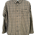 Columbia Men's Green/Orange Plaid XCO Long Sleeve Button Up Shirt - XL