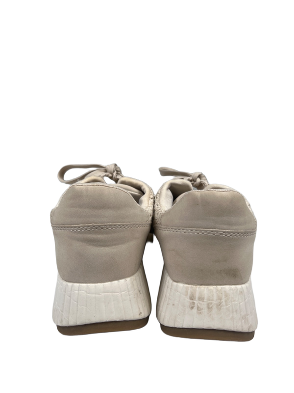 Dolce Vita Women's Beige Sandstone Knit Lace Up Platform Sneakers - 8 image 4
