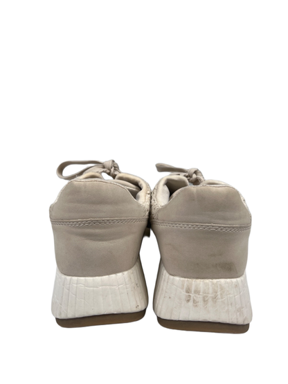 Dolce Vita Women's Beige Sandstone Knit Lace Up Platform Sneakers - 8 image 4