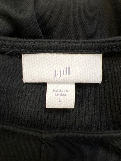 J.Jill Women's Black 3/4 Sleeve Tie Front T-Shirt - L image 3