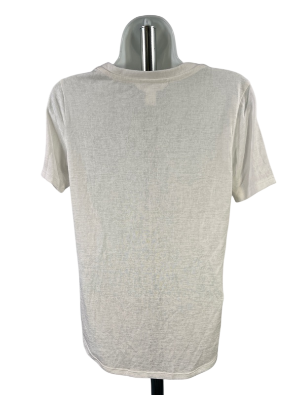 Athleta Women's White Short Sleeve V-Neck T-Shirt - XS image 2