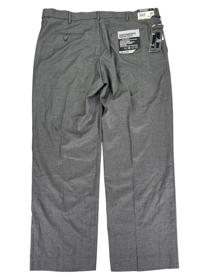 Savane Men's Gray Flat Front Straight Leg Performance Dress Pants - 40x30 image 2