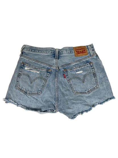 Levi's Women's Light Wash 501 Original Distressed High Rise Denim Shorts - 28 image 2