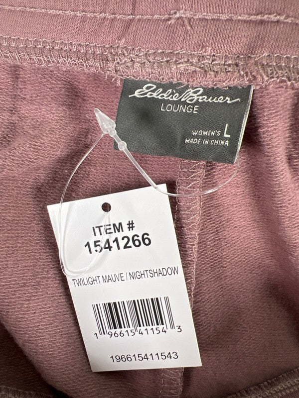 Eddie Bauer Women's Purple/Mauve Pull On Tapered Lounge Pants - L image 3