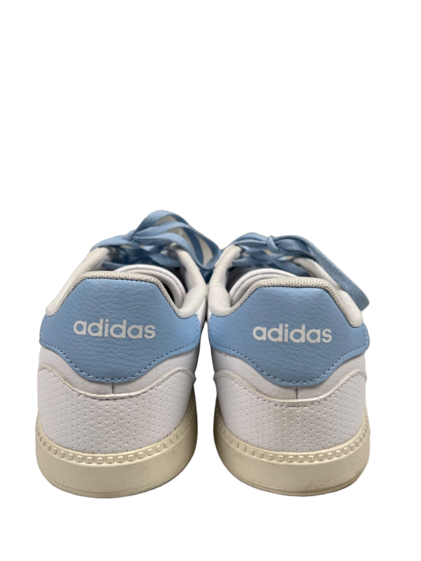 adidas Women's White/Blue Breaknet Sleek Lace Up Sneakers - 8.5 image 4