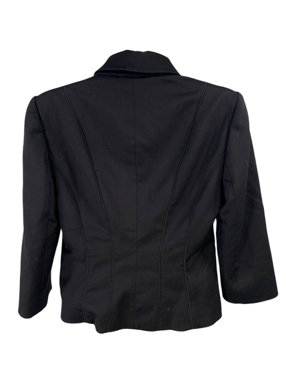 White House Black Market Women's Black 1/2 Sleeve One Button Blazer Jacket - 4 image 2