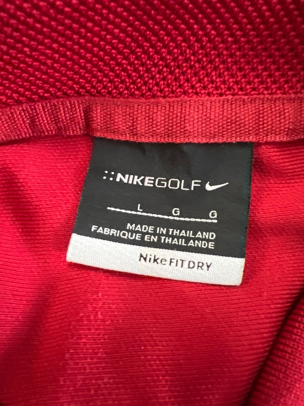Nike Men's Red Short Sleeve Athletic Golf Polo - L image 3