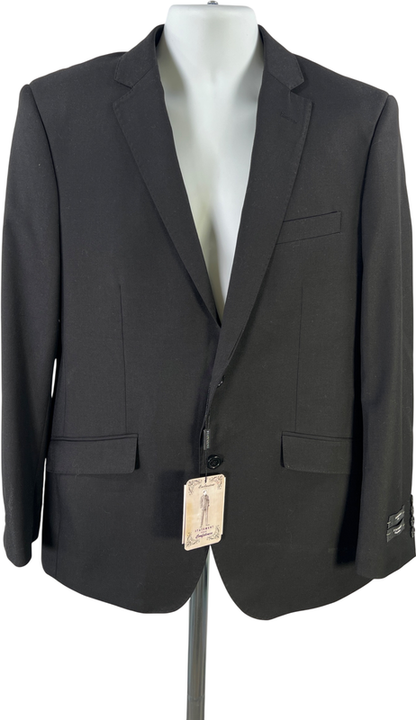 Statement Italy Men’s Black Suit Jacket and Vest - 40R W/ Pants 40x34 Set image 5