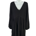 Torrid Women's Black Babydoll Smocked Bodice Long Sleeve Mini Dress - 2 Plus