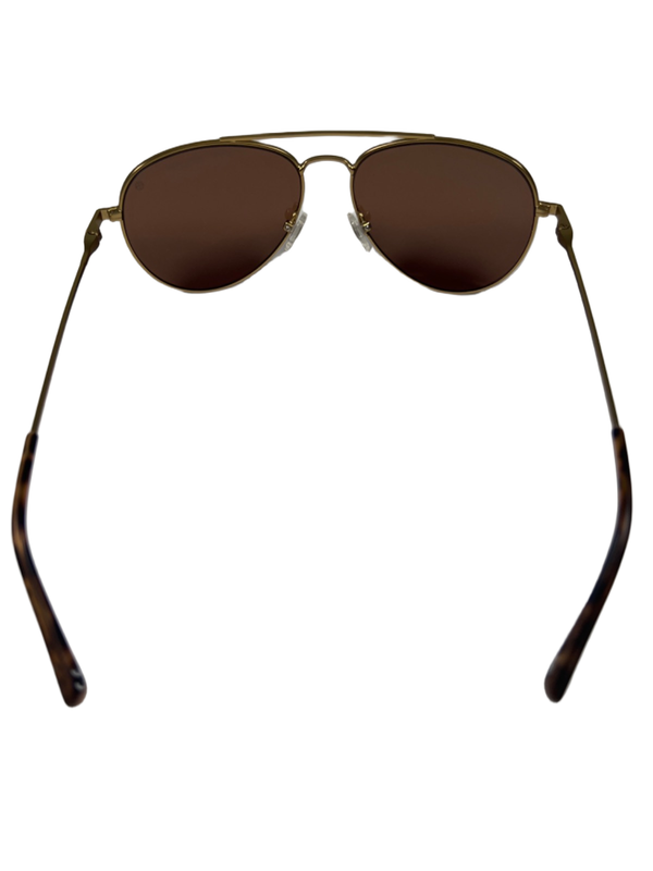 Karun Unisex Gold Tone Aviator Tortoise Sustainable Sunglasses W/ Case image 9