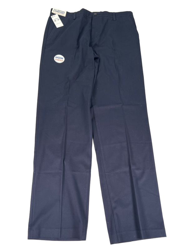 Dockers Mens Navy Blue Classic Fit Stretch Performance Khaki Dress Pants - 36x34