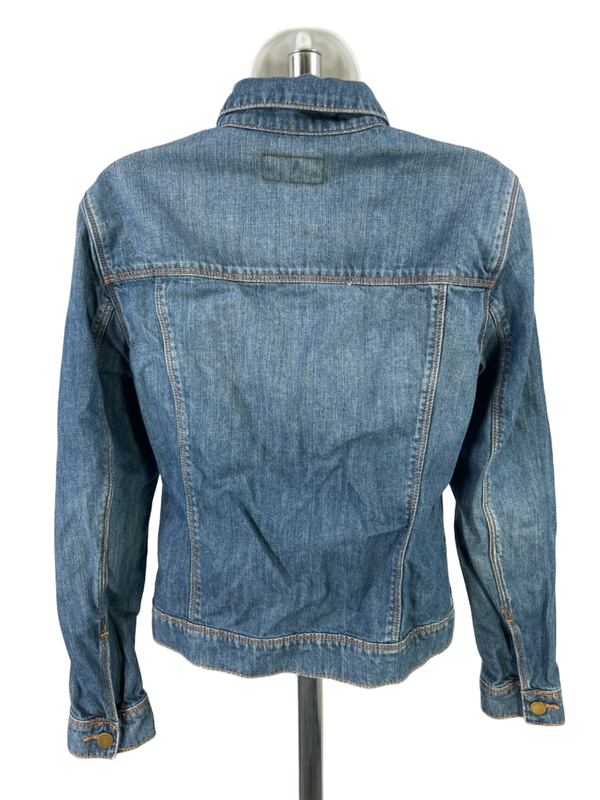 Articals of Society Women's Blue Medium Wash Button Up Denim Jean Jacket - S image 2