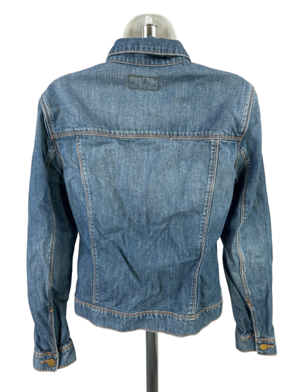Articals of Society Women's Blue Medium Wash Button Up Denim Jean Jacket - S image 2