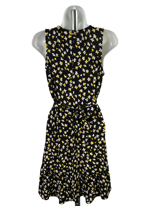 Michael Kors Women's Black/Yellow Floral Sleeveless Sheath Dress - XS image 2