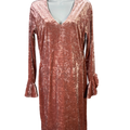 Karen Kane Women's Pink La Vie En Rose Crush Velour Dress - S