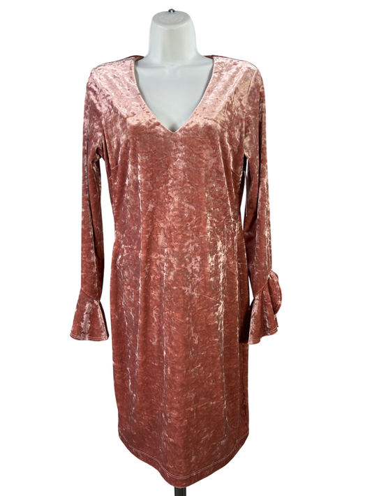 Karen Kane Women's Pink La Vie En Rose Crush Velour Dress - S