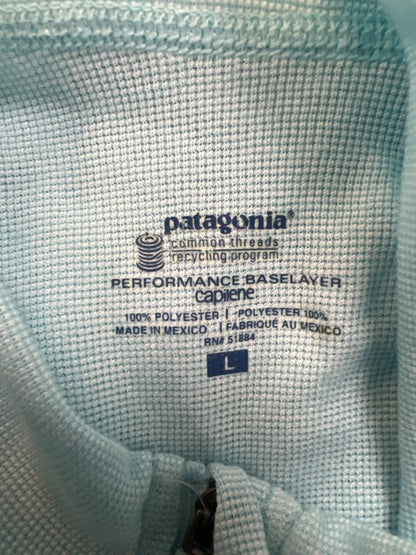 Patagonia Women’s Blue Capilene 1/4 Zip Long Sleeve Base Layer Shirt - L image 3