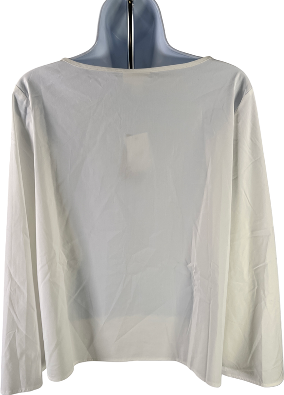 J. Jill x Christian Siriano Women’s White Loose Fit Blouse - Petite MP image 2