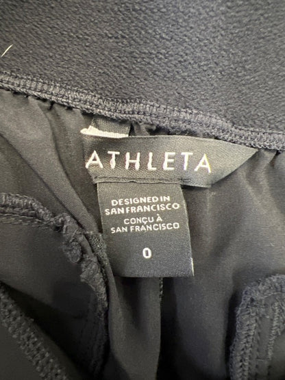 Athleta Women's Black Pull On Zip Ankle Athletic Joggers - 0 image 3