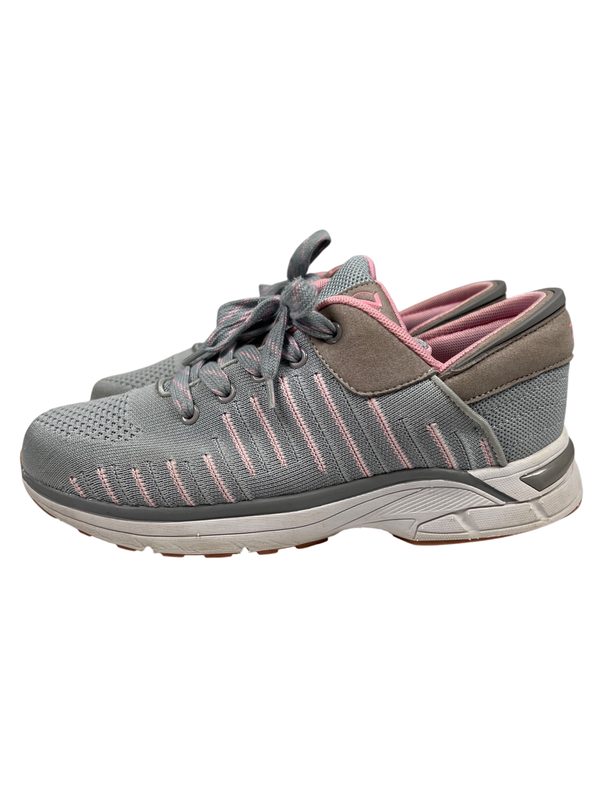 Zeba Women's Gray/Pink Low Top Slip-On Sneakers - 10.5 image 5