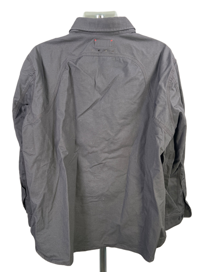 Eddie Bauer Men's Dark Gray Canvas Mountain Ops Button Up Jacket - 3XL image 2