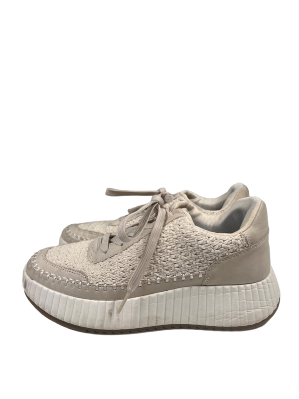 Dolce Vita Women's Beige Sandstone Knit Lace Up Platform Sneakers - 8 image 5