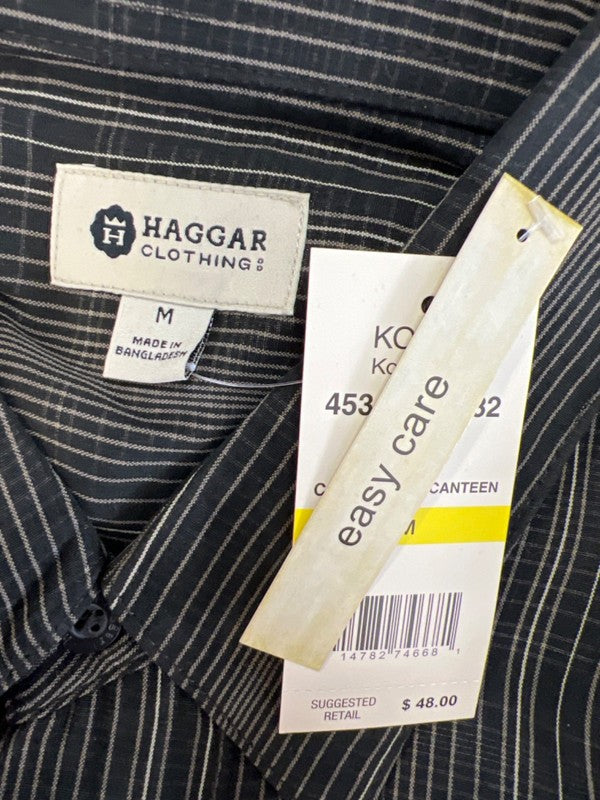 Haggar Clothing Men's Brown Easy Care Long Sleeve Button Up Shirt - M image 3
