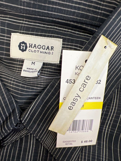 Haggar Clothing Men's Brown Easy Care Long Sleeve Button Up Shirt - M image 3