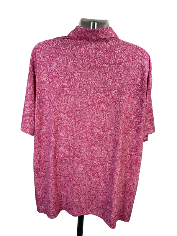 Callaway Men's Pink/Purple Opti-Dri Short Sleeve Golf Polo Shirt - 2X image 2