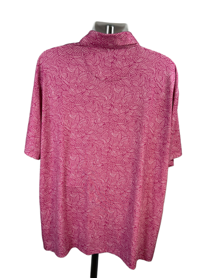 Callaway Men's Pink/Purple Opti-Dri Short Sleeve Golf Polo Shirt - 2X image 2
