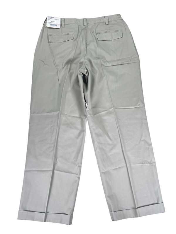 Lands End Men's Sandstone/Beige Cuffed Leg Pleated Dress Pants - 36x29 image 2