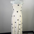 Billy J Women's White Polka Dot Tahlia Midi Dress - 8