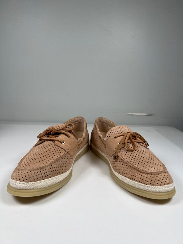 Dolce Vita Women's Tan Doris Perforated Suede Slip On Boat Shoes - 10 image 7