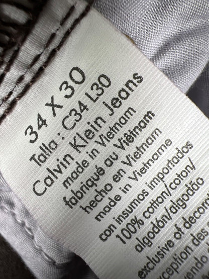 Calvin Klein Men's Brown Corduroy Relaxed Straight Pants - 34x30 image 4