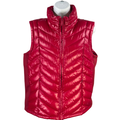 Calvin Klein Women's Red Sleeveless Full Zip Puffer Vest - M