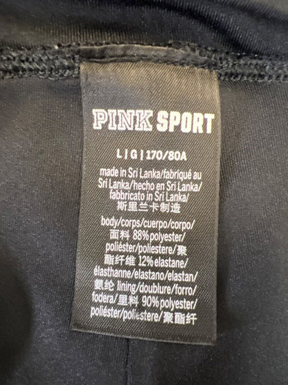 Victoria Secret PINK Women's Black Gym To Swim Micro Ruched Shortie Shorts - L image 3
