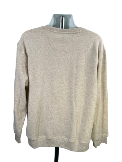 IZOD Men's Beige Sueded Fleece Embroidered Long Sleeve Sweatshirt - XXL image 2