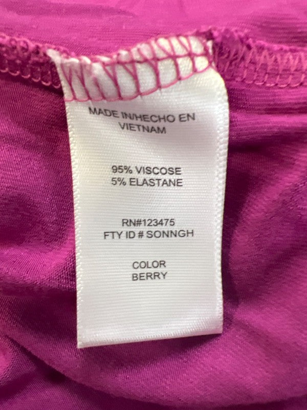 Ellen Tracy Women's Purple Hi-Low Short Sleeve Tee Shirt - S image 4